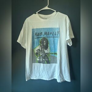 Zion Rootswear White Bob Marley Graphic T-Shirt